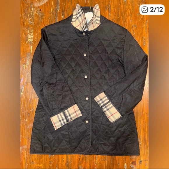 Authentic Vintage Burberry Quilted Black Jacket. - Picture 2 of 11